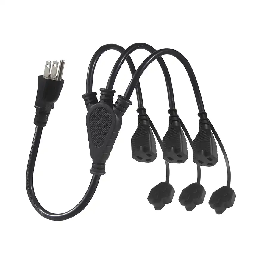 1 in 3 NEMA1-15P to NEMA5-15R extension cord